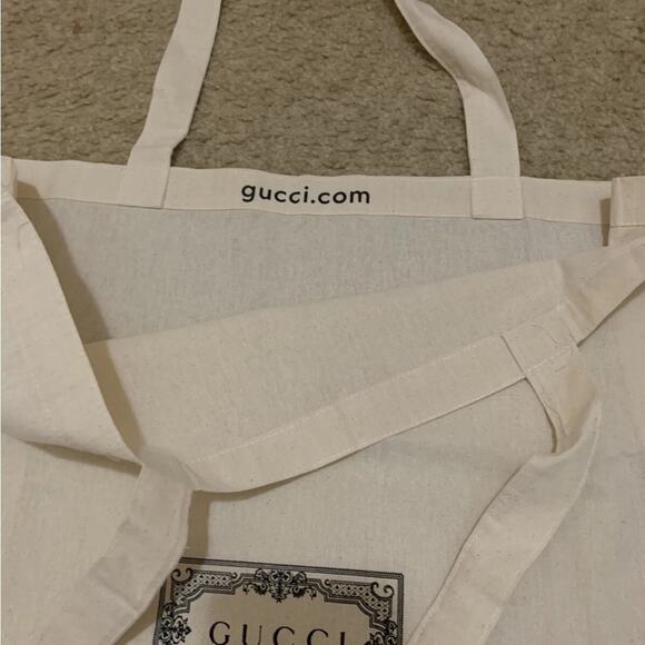 GUCCI Reusable Cotton Canvas Tote Shopping Gift Bag - Picture 4 of 4